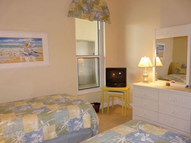 Twin Bedroom has TV